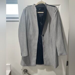 bebe Gray Blazer with Black Stripes